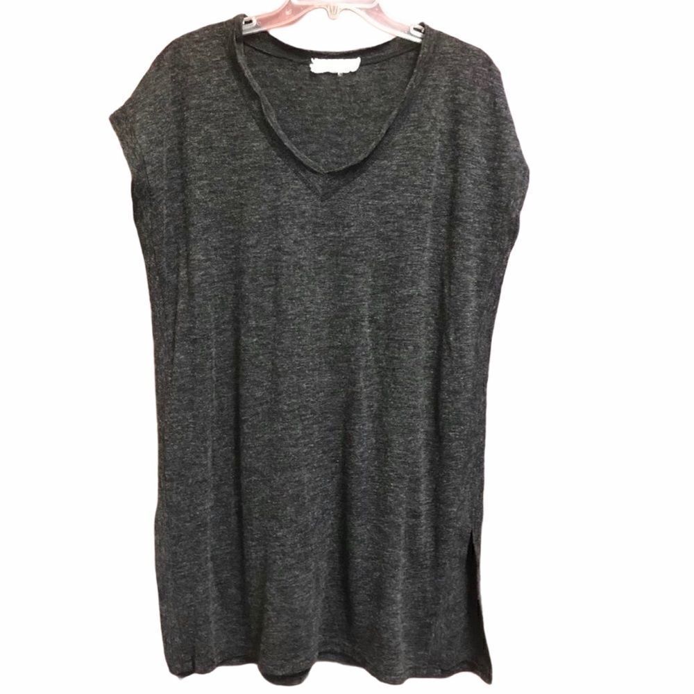 a'reve shirt dress charcoal size small v-neck